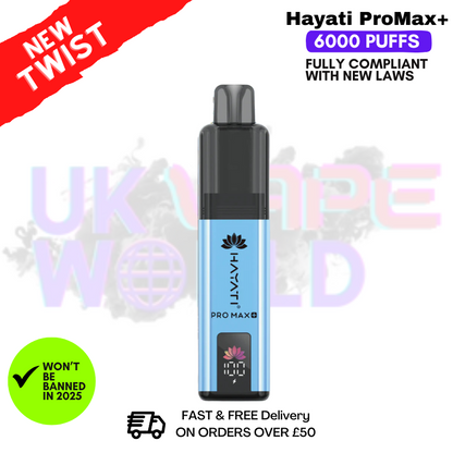 Blue Sour Raspberry Hayati Pro Max Plus 6000Puff Kit