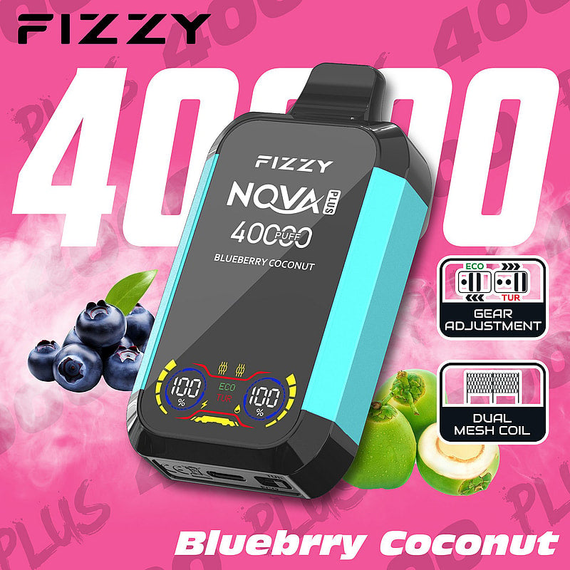 Fizzy Nova Plus 40000 40K Puffs Dual Mesh Coil Disposable Vape-Next-Level Premium Vaping