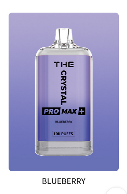 WGA Crystal Pro Max Plus 10000 Puffs Disposable Vape-550mAh Battery, 25ml E-liquid, Multiple Nicotine 10 Flavors