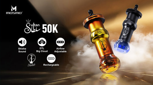 MOSMO Sultan 50000 Puffs Hookah Shape Disposable Vape Wholesale-800mAh Battery,Multiple Nicotine15 Flavors