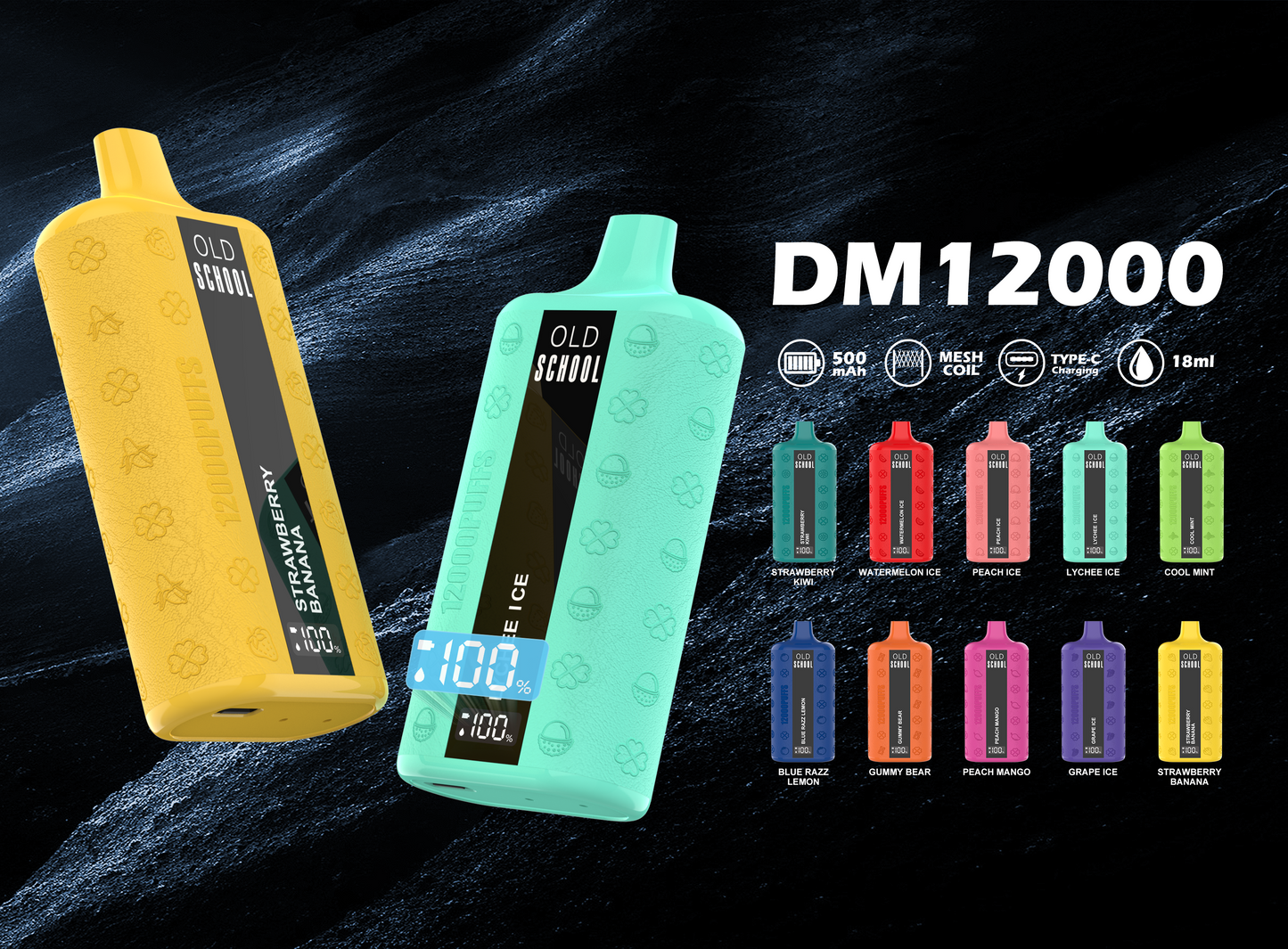 OLD School Leather 12000 Puffs Disposable Vape Wholesale