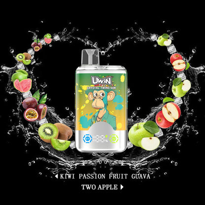 Uwin Crystal Twins 40000 Puffs Dual Flavors Disposable Vape –Ultimate Vaping Experience