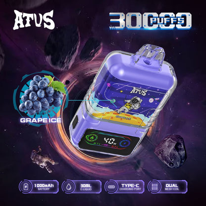 ATVS 30000 Puffs :DTL/MTL Disposable Vape with Adjustable Airflow