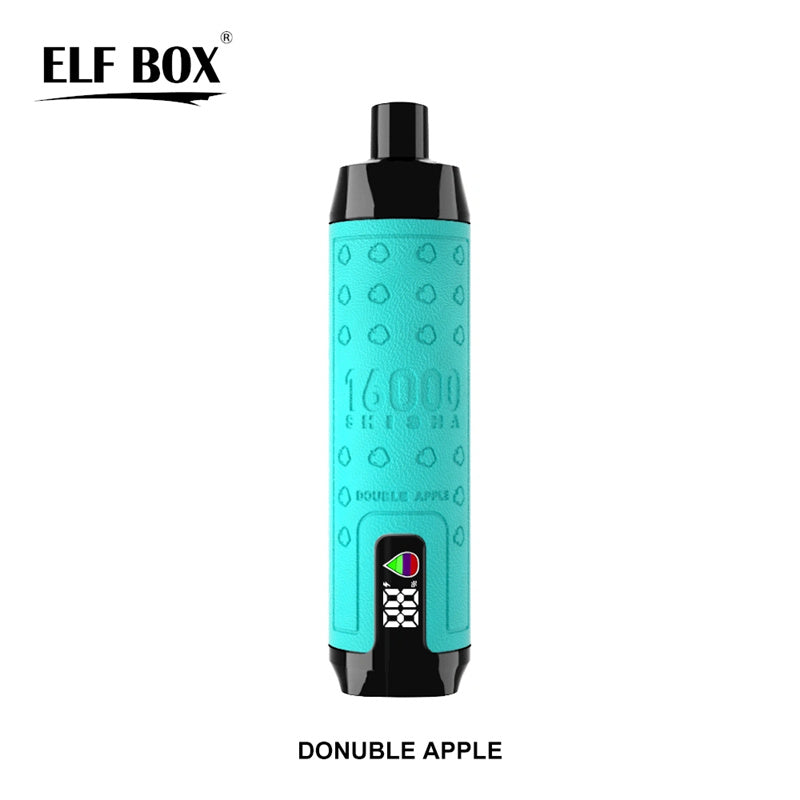 ELF BOX Shisha 16000 Puffs - 28mL, 5% Nic Salt, 12 Flavors, LED Display