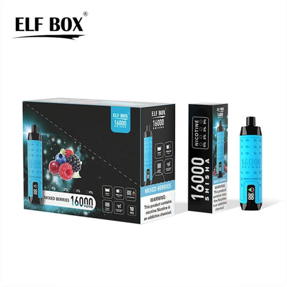 ELF BOX Shisha 16000 Puffs Disposable Vape – 28ml, Mesh Coil, Type-C Fast Charging