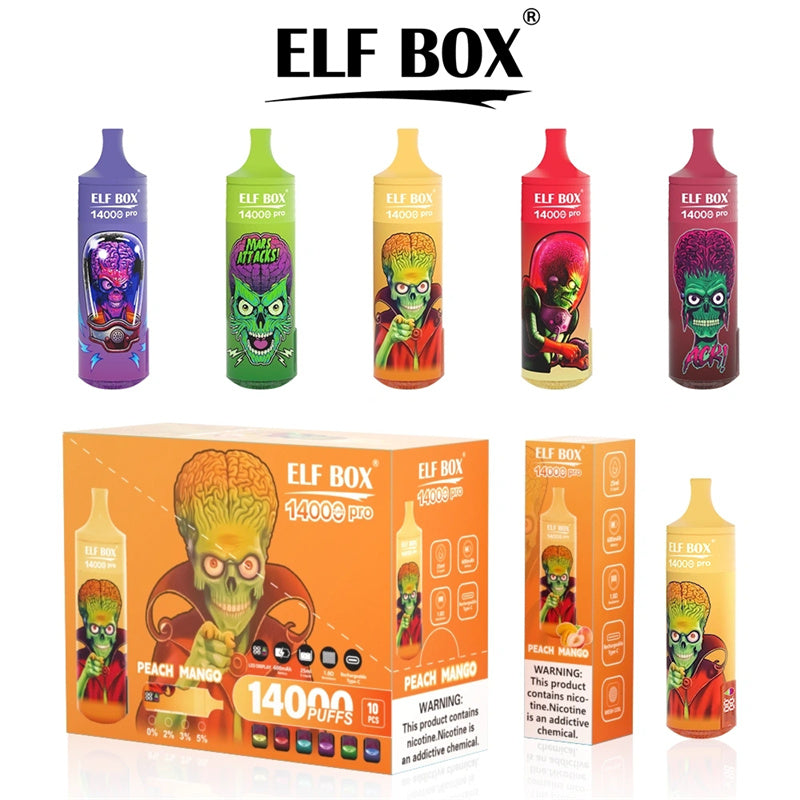 ELF BOX RGB 14000 Pro Disposable Vape – 14000 Puffs, Mesh Coil, 12 Flavors