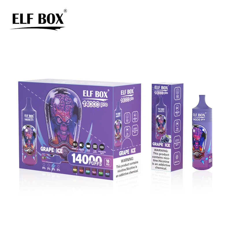 ELF BOX RGB 14000 Pro Disposable Vape – 14000 Puffs, Mesh Coil, 12 Flavors