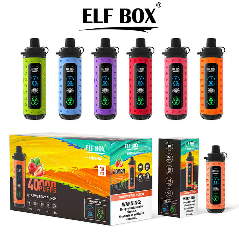ELF BOX Shisha Max 40000 Puffs Disposable Vape - 36ml E-Liquid, 800mAh Battery