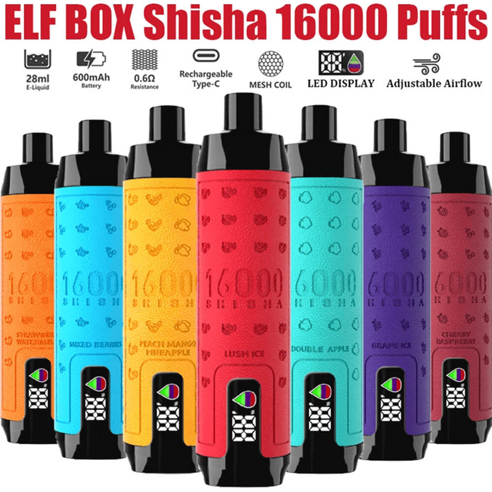 Elf Box Shisha 16000 PUFF Disposable Vape In Sales