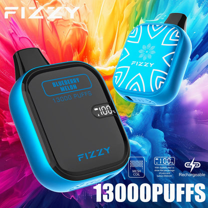 Fizzy Boom 13k Puffs Disposable Vape | 21ML E-liquid, Mesh Coil, LCD Screen