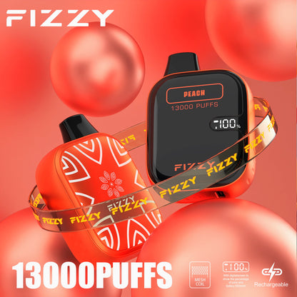 Fizzy Boom 13k Puffs Disposable Vape | 21ML E-liquid, Mesh Coil, LCD Screen