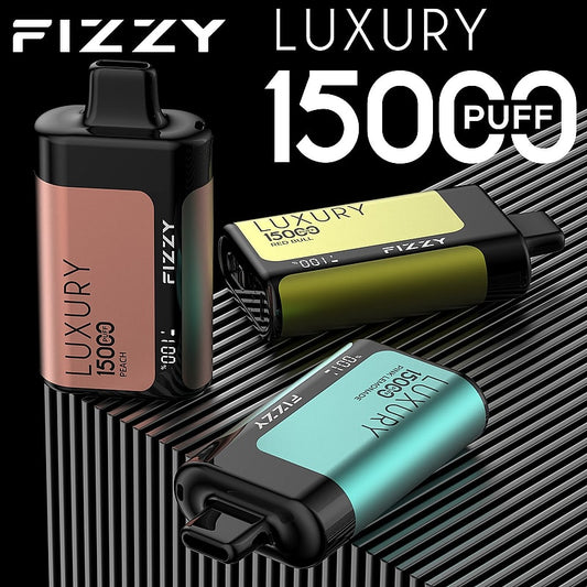 Fizzy Luxury 15000 Puffs Disposable Vape | 22ML E-liquid, Mesh Coil, LCD Screen, Adjustable Air Flow