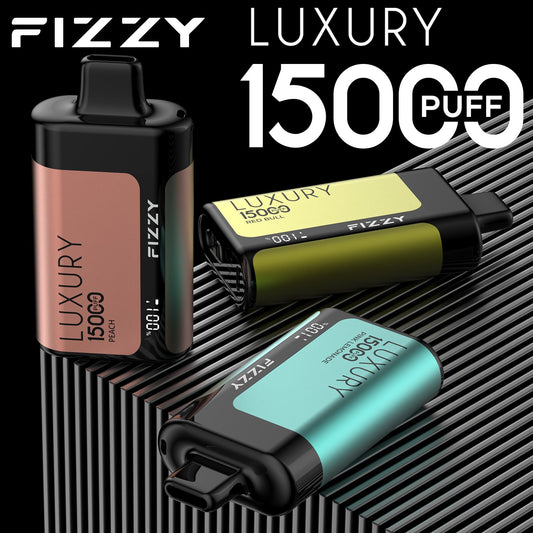 Fizzy Luxury 15000 Puffs Disposable Vape | 22ML E-liquid, Mesh Coil, LCD Screen, Adjustable Air Flow