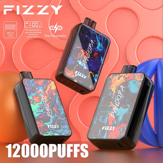 Fizzy Pandora – 12000 Puffs Disposable Vape | Fluid Art Marble | 20ML E-Liquid, Mesh Coil, 650mAh