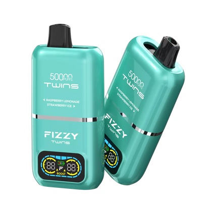 colors 2 disposable vape Fizzy Twins 50000 Puffs Dual Tank Double Flavor 12 Colors 2% 5% Low Ni – Naturevape Wholesale