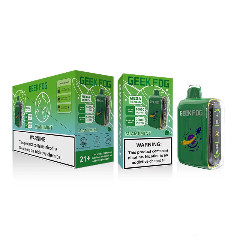 Geek Fog Pulse 10000 Puffs Regular 20000 Puffs LED Screen Wholesale Disposable Vape Pen Electronic Cigarette Dual Mesh Coil Rechargeable Battery 12 Flavors &nbsp