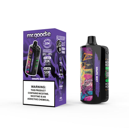 Mr.Goodie Shisha 50000 Puffs :DTL/MTL Disposable Vape with Mega Display