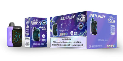 Bang Starry  25000 Puffs 25K Smart Full Screen Turn Ice Wholesale Disposable Vape Puff  Prefilled Pod