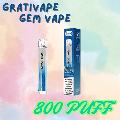 Grativape Gem Disposable 800 Puffs Bulk Vape