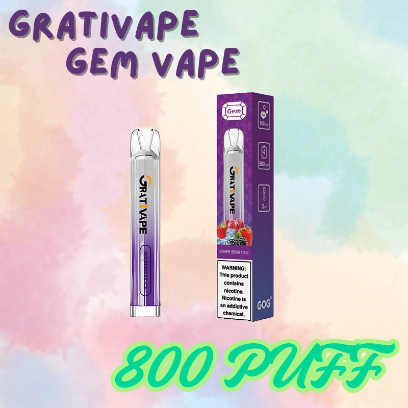 Grativape Gem Disposable 800 Puffs Bulk Vape