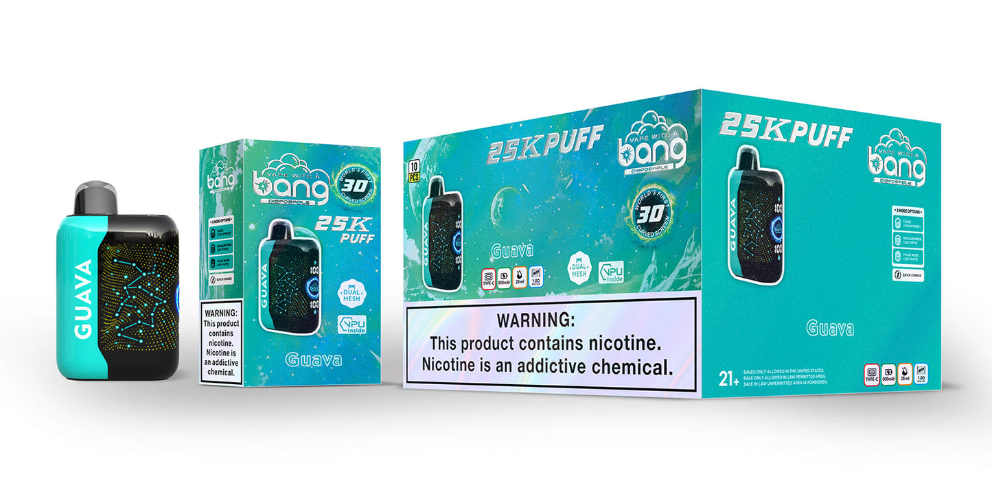 Bang Starry  25000 Puffs 25K Smart Full Screen Turn Ice Wholesale Disposable Vape Puff  Prefilled Pod