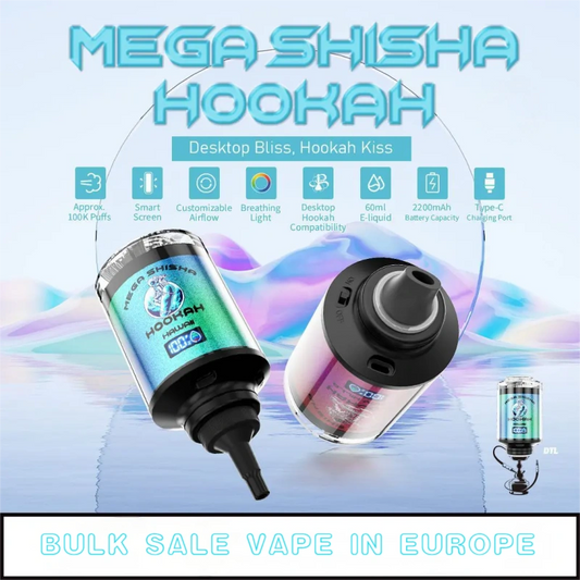 JNR Mega Shisha Hookah 100k puff Discount Price Best Sale-2200mAh Battery, 60ml E-liquid, Multiple Nicotine 12 Flavors