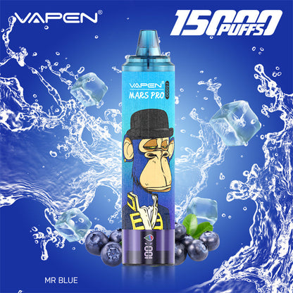 EU Warehouse Vapen Mars PRO 15K puff Tornado 15000 Puffs Vapers Disposable Electronic Cigarette