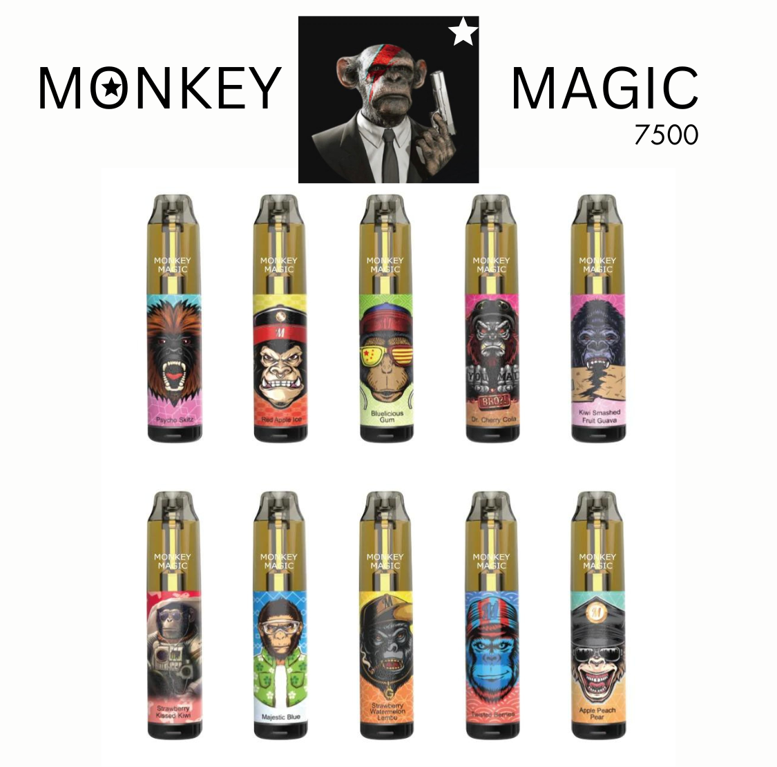 Monkey Magic 7500 Puffs by TasteFog  Disposable Vapes UK