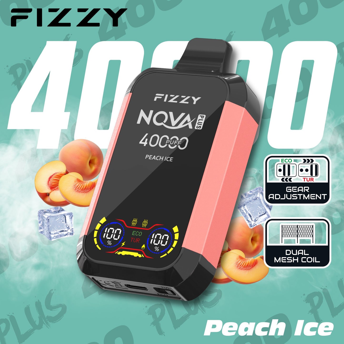 Fizzy Nova Plus 40000 40K Puffs Dual Mesh Coil Disposable Vape-Next-Level Premium Vaping