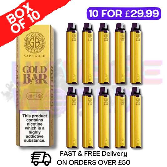 Peach Mango Watermelon - Gold Bar 600Puff Box of 10