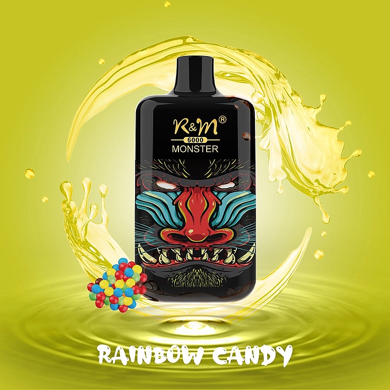 R&M Monster 6000 Puffs  5% Nicotine Rechargeable Disposable vape