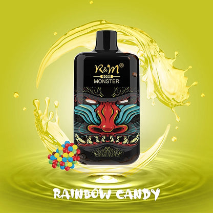 R&M Monster 6000 Puffs  5% Nicotine Rechargeable Disposable vape