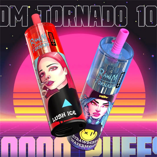 RandM Tornado 10000 | 20ml E-Liquid | 10K Puffs | RGB Lights | 24 Flavors