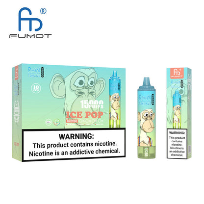 FUMOT RandM Tornado 15000 | 25ml E-Liquid | 15K Puffs | LED Display