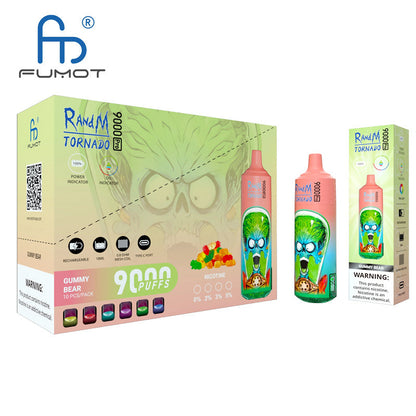 FUMOT RandM Tornado 9000 Pro | 18ml E-Juice | 9K Puffs | 48 Flavors