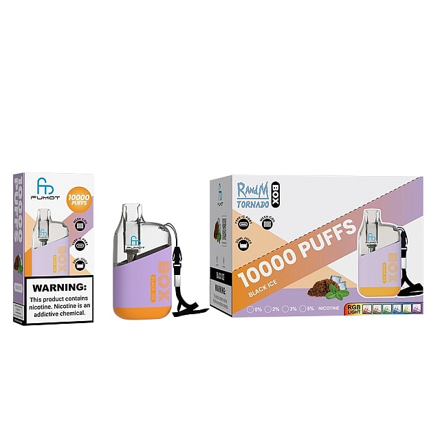 RandM Tornado Box 10000 Puffs 2% 5% Nicotine Rechargeable Disposable vape
