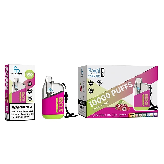 RandM Tornado Box 10000 Puffs 2% 5% Nicotine Rechargeable Disposable vape