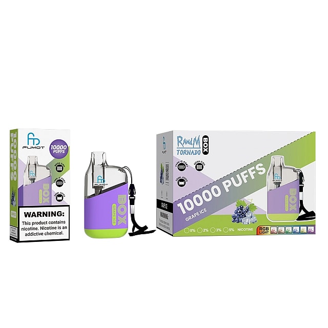 RandM Tornado Box 10000 Puffs 2% 5% Nicotine Rechargeable Disposable vape