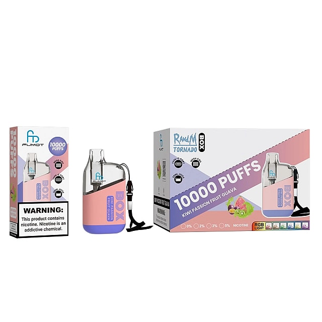 RandM Tornado Box 10000 Puffs 2% 5% Nicotine Rechargeable Disposable vape