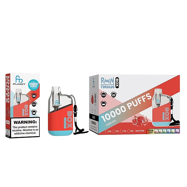 RandM Tornado Box 10000 Puffs 2% 5% Nicotine Rechargeable Disposable vape