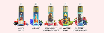 JNR Rocket X 12400 Puffs Disposable Vape-850mAh Battery, 22ml E-liquid, Multiple Nicotine 21 Flavors