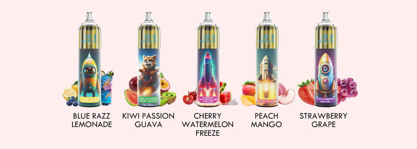 JNR Rocket X 12400 Puffs Disposable Vape-850mAh Battery, 22ml E-liquid, Multiple Nicotine 21 Flavors
