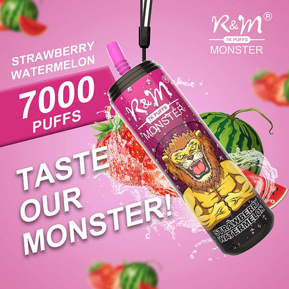R&M Monster 7000 Puffs  5% Nicotine Rechargeable Disposable vape