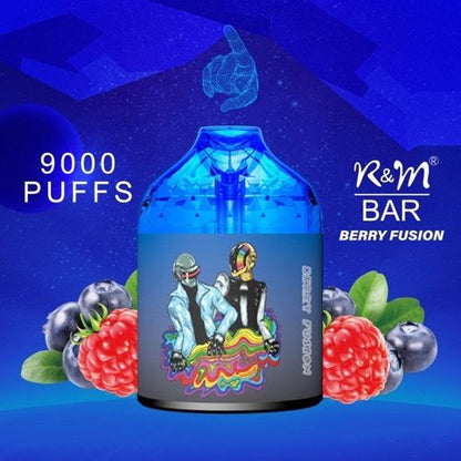 R&M BAR 9000 Puffs 0% 2% 3% 5% Nicotine Rechargeable Disposable vape