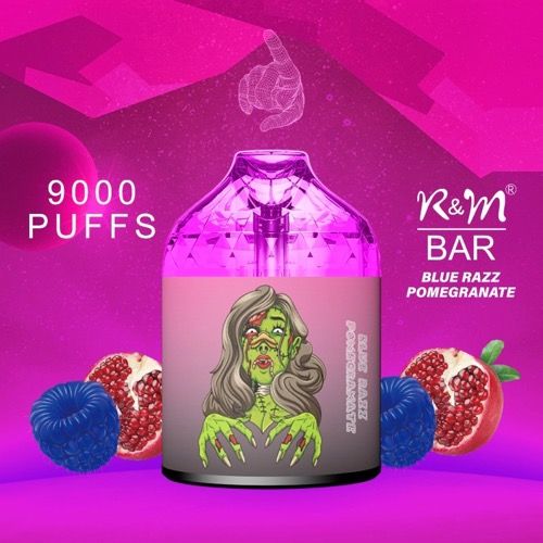 R&M BAR 9000 Puffs 0% 2% 3% 5% Nicotine Rechargeable Disposable vape