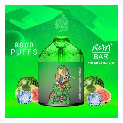 R&M BAR 9000 Puffs 0% 2% 3% 5% Nicotine Rechargeable Disposable vape