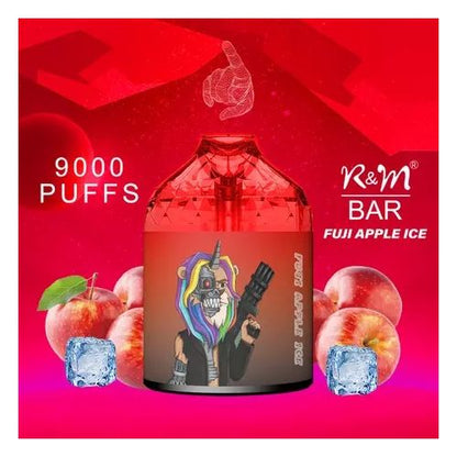 R&M BAR 9000 Puffs 0% 2% 3% 5% Nicotine Rechargeable Disposable vape