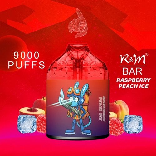 R&M BAR 9000 Puffs 0% 2% 3% 5% Nicotine Rechargeable Disposable vape