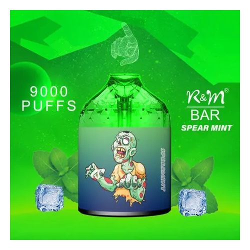R&M BAR 9000 Puffs 0% 2% 3% 5% Nicotine Rechargeable Disposable vape
