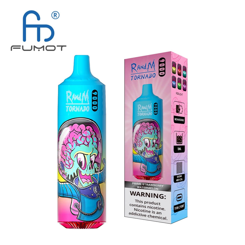 FUMOT RandM Tornado 9000 puff Disposable Vape 18ML 850mAh 43 Flavors In Sales.